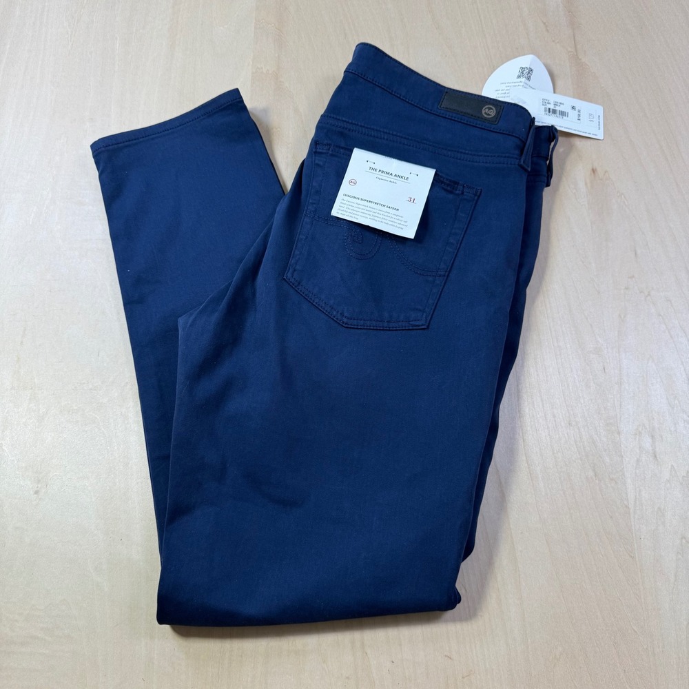 AG‎ Jeans The Prima Ankle Cigarette Leg Blue Pants Mens Size 31 NWT